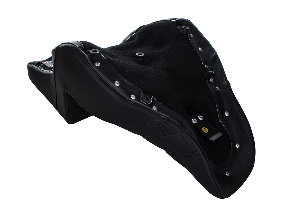 Step-Up LS Dual Seat with Black Double Diamond Lattice Stitch. Fits Sport Glide & Low Rider 2018up, Low Rider S 2020up & Low Rider ST 2022up.