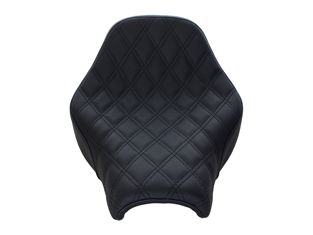 Renegade LS Solo Seat with Black Double Diamond Lattice Stitch. Fits Softail Street Bob 2018up & Standard 2020up.