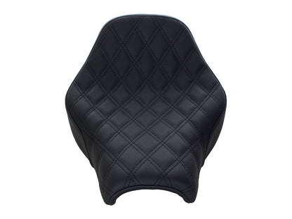 Renegade LS Solo Seat with Black Double Diamond Lattice Stitch. Fits Softail Street Bob 2018up & Standard 2020up.