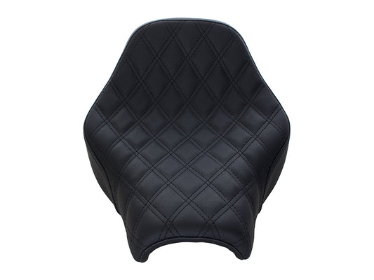 Renegade LS Solo Seat with Black Double Diamond Lattice Stitch. Fits Softail Street Bob 2018up & Standard 2020up.