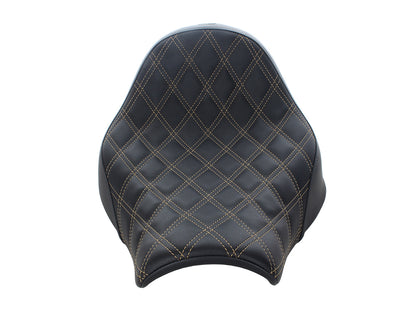 Renegade LS Solo Seat with Gold Double Diamond Lattice Stitch. Fits Breakout 2018-2022