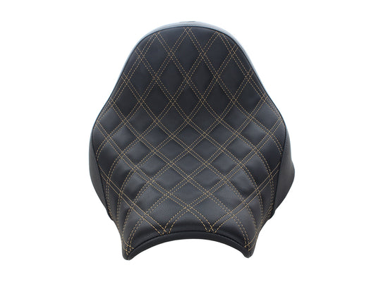 Renegade LS Solo Seat with Gold Double Diamond Lattice Stitch. Fits Breakout 2018-2022