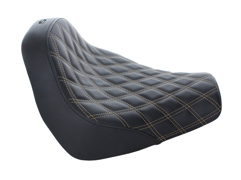 Renegade LS Solo Seat with Gold Double Diamond Lattice Stitch. Fits Breakout 2018-2022