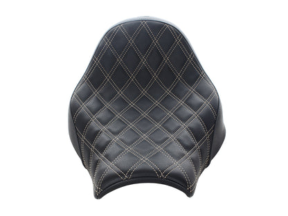Renegade LS Solo Seat with Silver Double Diamond Lattice Stitch. Fits Breakout 2018-2022