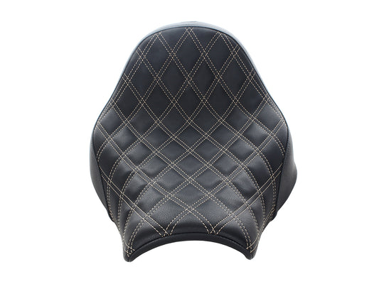 Renegade LS Solo Seat with Silver Double Diamond Lattice Stitch. Fits Breakout 2018-2022