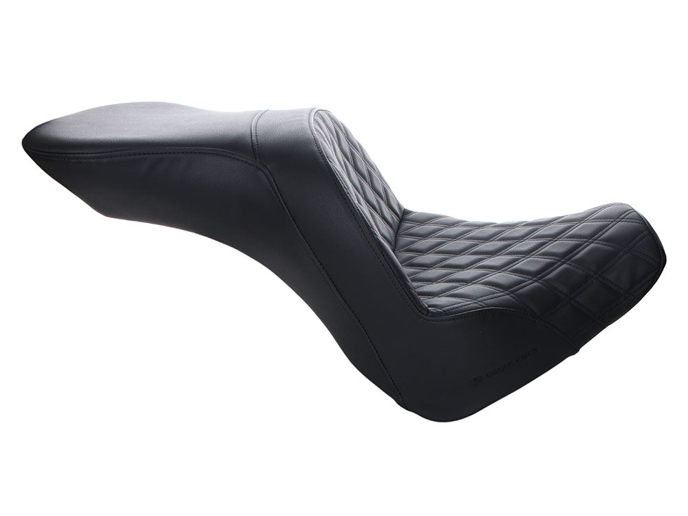 Explorer LS Dual Seat with Black Double Diamond Lattice Stitch. Fits Breakout 2018-2022