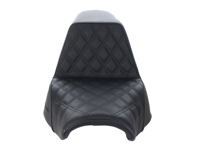 Step-Up Front LS Dual Seat with Black Double Diamond Lattice Stitch. Fits Breakout 2018-2022