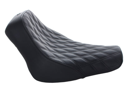 Renegade LS Solo Seat with Black Double Diamond Lattice Stitch. Fits Softail Deluxe 2018-2020 & Heritage Classic 2018up