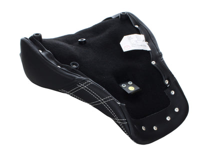 Renegade LS Solo Seat with White Double Diamond Lattice Stitch. Fits Softail Deluxe 2018-2020 & Heritage Classic 2018up