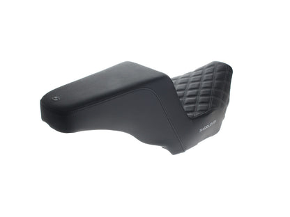 Step-Up LS Dual Seat with Grey Double Diamond Lattice Stitch. Fits CVO Touring 2023up, Street Glide & Road Glide 2024up, Touring 2025up