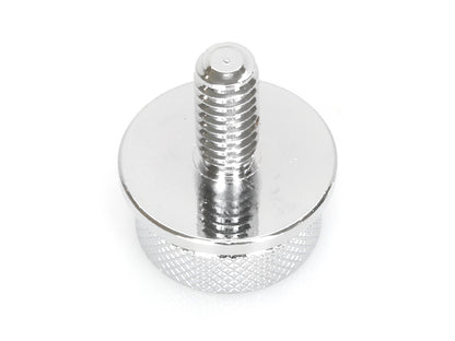1/4in.-20 Knurled Seat Mount Screw - Chrome. Fits H-D 1996up