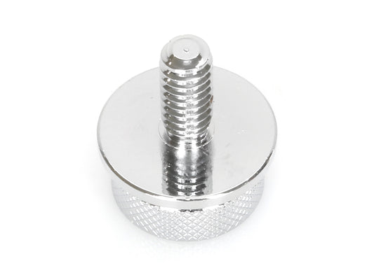 1/4in.-20 Knurled Seat Mount Screw - Chrome. Fits H-D 1996up