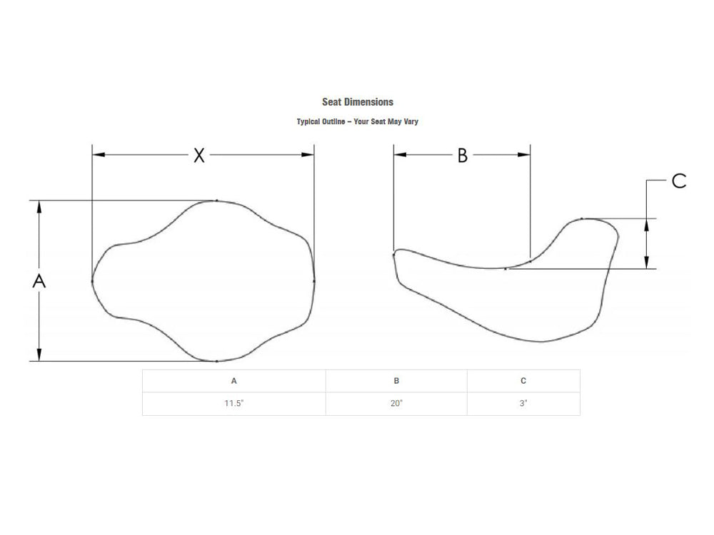 Renegade LS Solo Seat with Black Double Diamond Lattice Stitch. Fits Electra Glide & Ultra Classic 1997-2007.