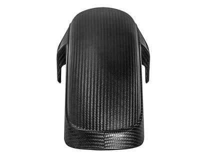 Carbon Front Fender - Matte Finish. Fits Mid-Glide Dyna 2006-2017, Softail Street Bob 2018up & Standard 2020-2024 with 19in. Front Wheel. Also Fits Softail Low Rider S 2020up & Low Rider ST 2022up with Adapter