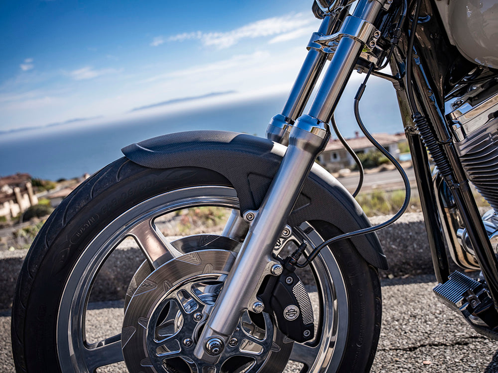 Carbon Front Fender - Matte Finish. Fits Narrow Glide Dyna 1991-2005, FXR 1982-1994 & Sportster 1973-2021