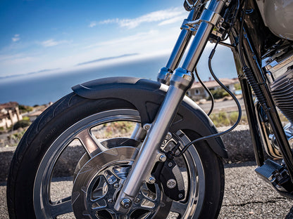 Carbon Front Fender - Matte Finish. Fits Narrow Glide Dyna 1991-2005, FXR 1982-1994 & Sportster 1973-2021