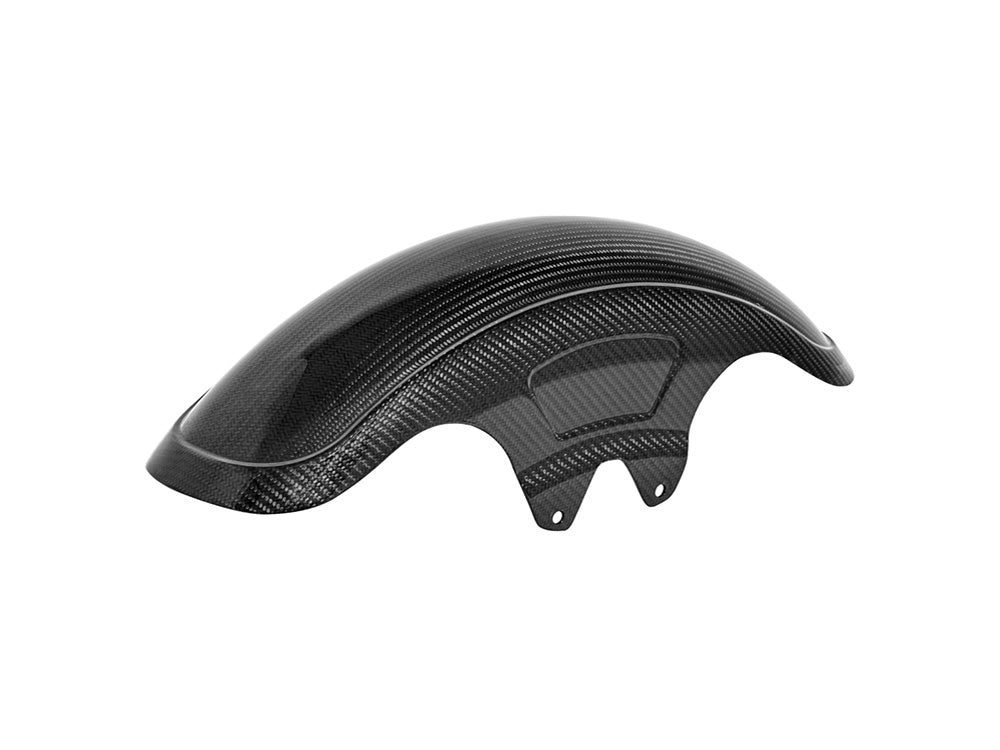 Shorty Carbon Front Fender - Gloss Finish. Fits Most Touring 2014-2024 with 19in. Front Wheel
