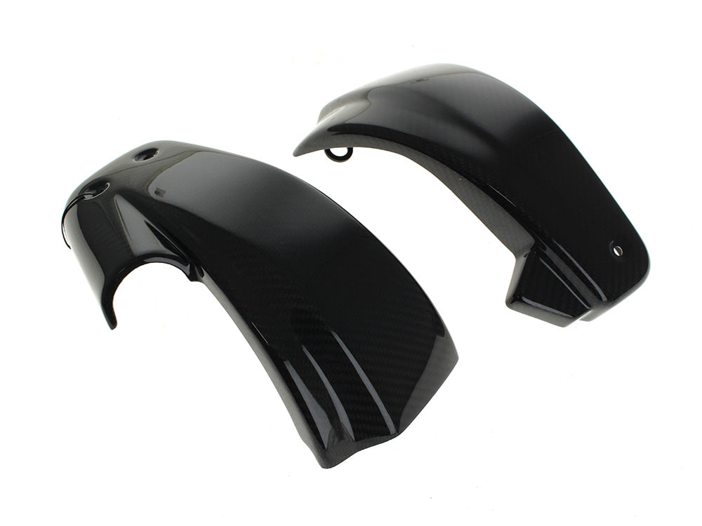 Carbon Side Covers - Gloss Finish. Fits Softail 2018-2024 With Remote Preload Adjuster