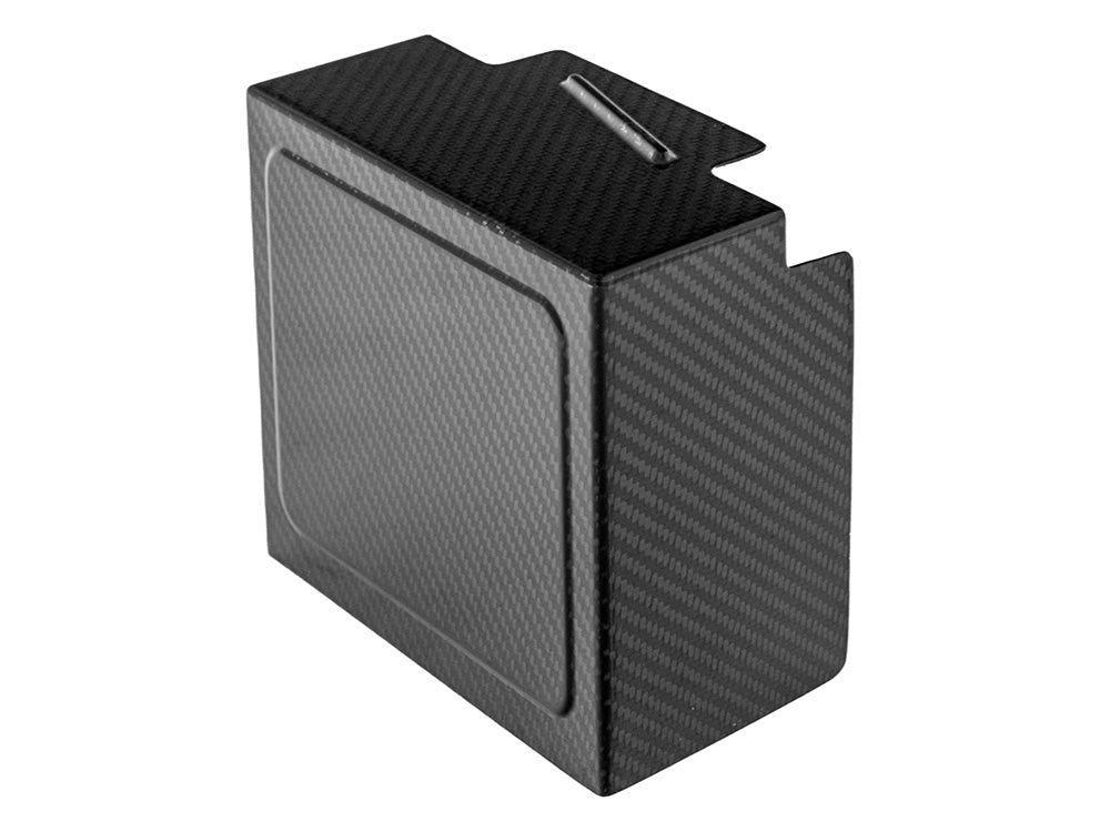 Carbon Battery Side Cover - Matte Finish. Fits Dyna 1997-2005