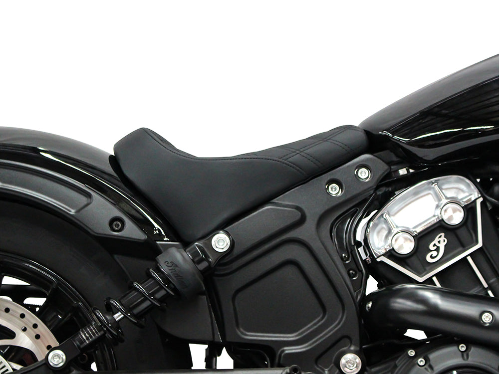 Renegade LS Solo Seat with Black Double Diamond Lattice Stitch. Fits Scout Bobber 2018-2024