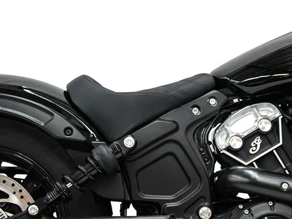 Renegade LS Solo Seat with Black Double Diamond Lattice Stitch. Fits Scout Bobber 2018-2024