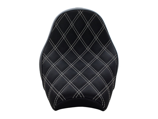 Renegade LS Solo Seat with White Double Diamond Lattice Stitch. Fits Scout Bobber 2018-2024