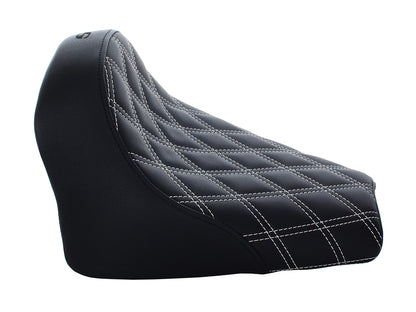 Renegade LS Solo Seat with White Double Diamond Lattice Stitch. Fits Scout Bobber 2018-2024