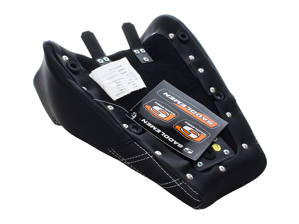 Renegade LS Solo Seat with White Double Diamond Lattice Stitch. Fits Scout Bobber 2018-2024