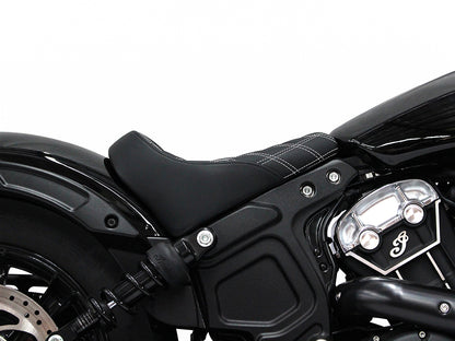Renegade LS Solo Seat with White Double Diamond Lattice Stitch. Fits Scout Bobber 2018-2024