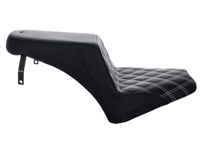 Step-Up LS Dual with Seat White Double Diamond Lattice Stitch. Fits Scout Bobber 2018-2024