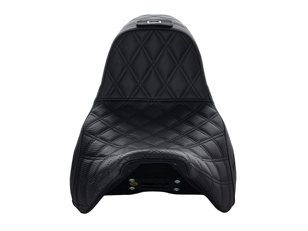 Step-Up San Diego Customs Pro Series Gripper Dual Seat With Backrest. Fits Most Touring 2008-2024