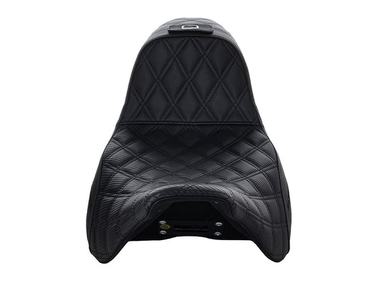 Step-Up San Diego Customs Pro Series Gripper Dual Seat With Backrest. Fits Most Touring 2008-2024