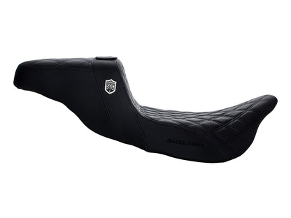 Step-Up San Diego Customs Pro Series Gripper Dual Seat With Backrest. Fits Most Touring 2008-2024