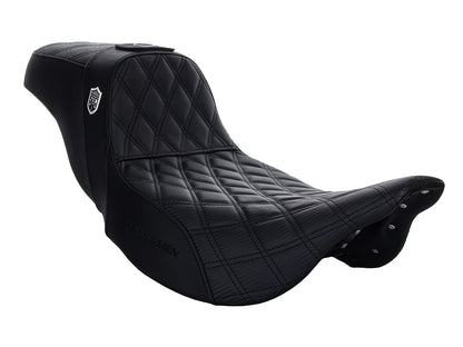 Step-Up San Diego Customs Pro Series Gripper Dual Seat With Backrest. Fits Most Touring 2008-2024