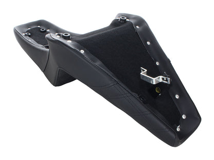 Step-Up LS Dual Seat with Black Double Diamond Lattice Stitch. Fits Yamaha Bolt 2013up.