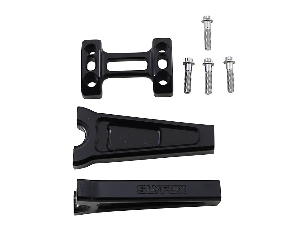 6in. Straight Risers - Black. Fits 1in. Handlebar