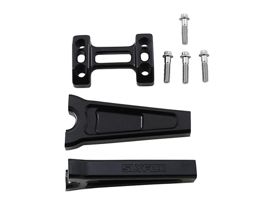 6in. Straight Risers - Black. Fits 1in. Handlebar
