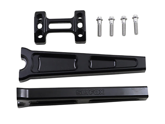 10in. Straight Risers - Black. Fits 1in. Handlebar