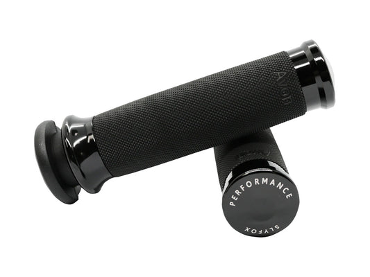 Handgrips - Black. Fits H-D with Throttle Cable