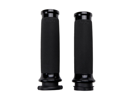 Handgrips - Black. Fits Big Twin 2008-2024 with Throttle-by-Wire