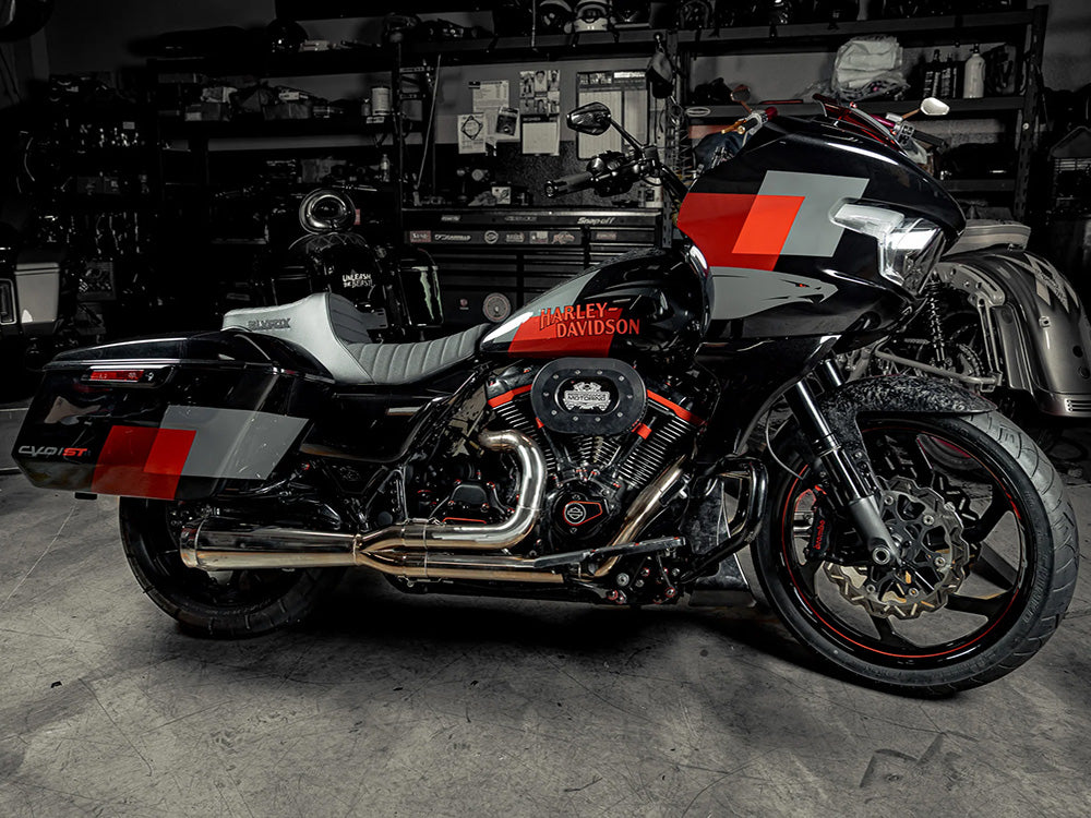 Highnoon Tuck N Roll Dual Seat. Fits CVO Touring 2023up, Street Glide & Road Glide 2024up, Touring 2025up