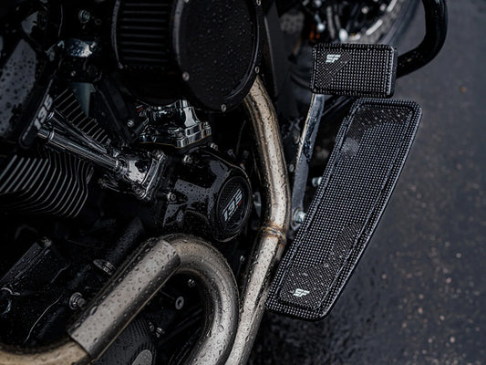 Bagger Brake Pad - Black. Fits Touring 1980up, FL Softail 1986-2017 & Dyna Switchback 2012-2016