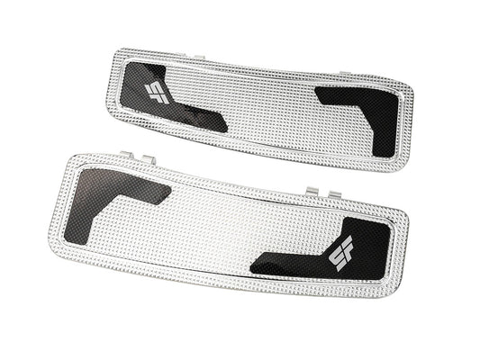 Bagger Rider Floorboards - Polished. Fits Touring 1980up, FL Softail 1986-2017 & Dyna Switchback 2012-2016