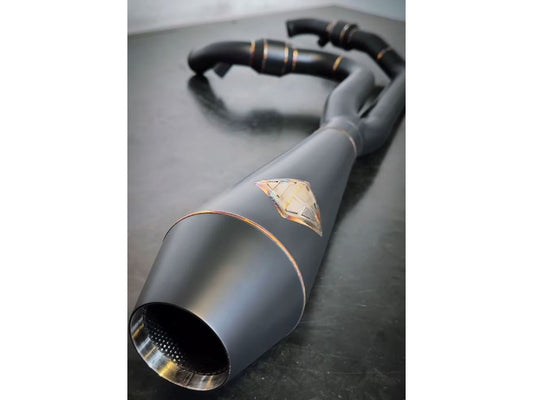 2-into-1 4.5in. Big Bore Exhaust With ProFlo Headers - Black Onyx. Fits Touring 2017up