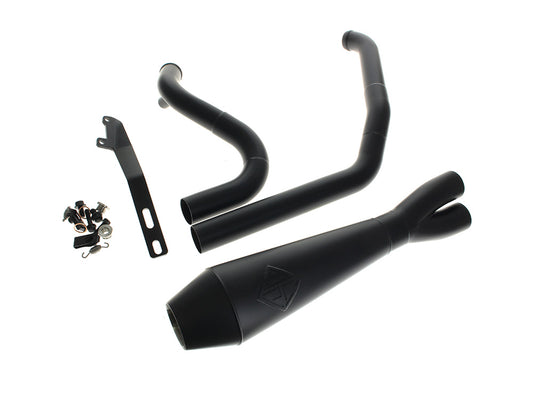 2-into-1 4.5in. Big Bore Exhaust - Black. Fits Touring 2017up.