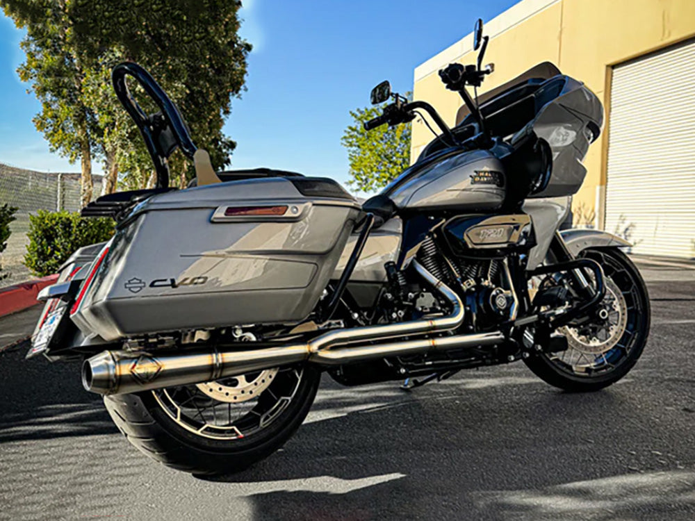 2-into-1 Turnpike Full Length Exhaust - Stainless Steel. Fits Touring 2017up.