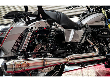 2-into-1 Turnpike Full Length Exhaust - Stainless Steel. Fits Touring 2017up.