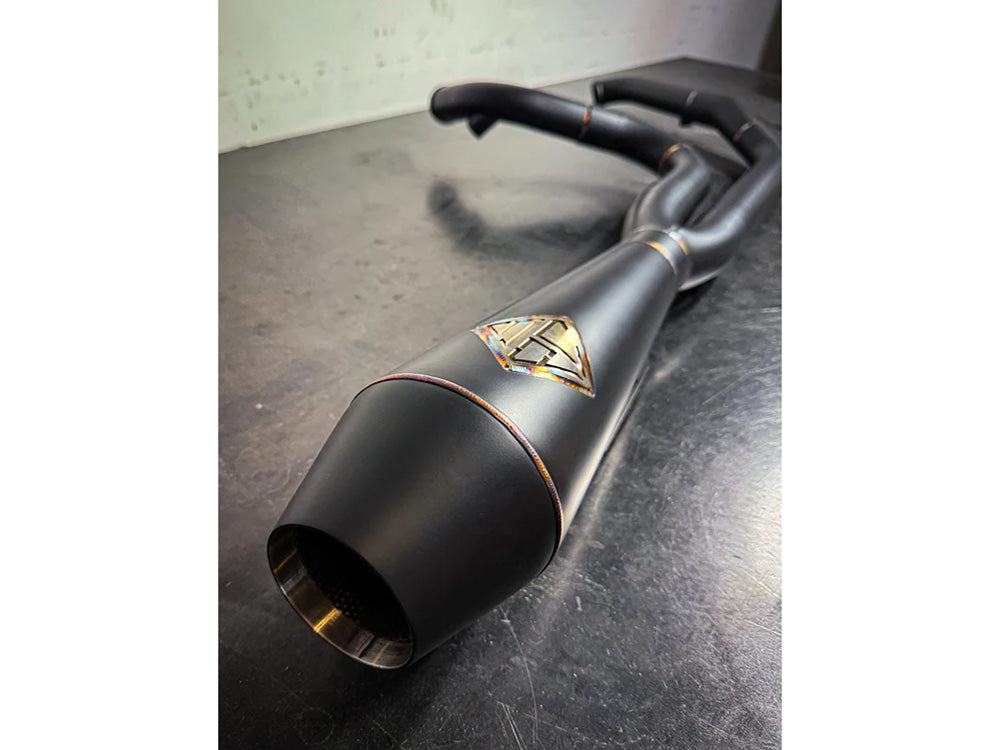 2-into-1 LaneSplitter Exhaust - Black Onyx. Fits Dyna 2006-2017