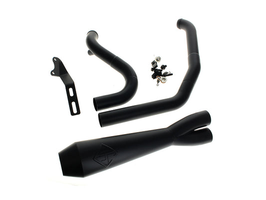 2-into-1 LaneSplitter Exhaust - Black. Fits Dyna 2006-2017