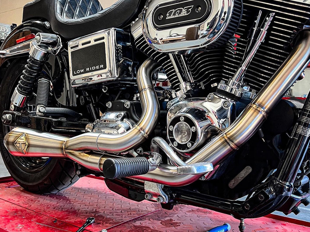 2-into-1 LaneSplitter Exhaust - Stainless Steel. Fits Dyna 2006-2017